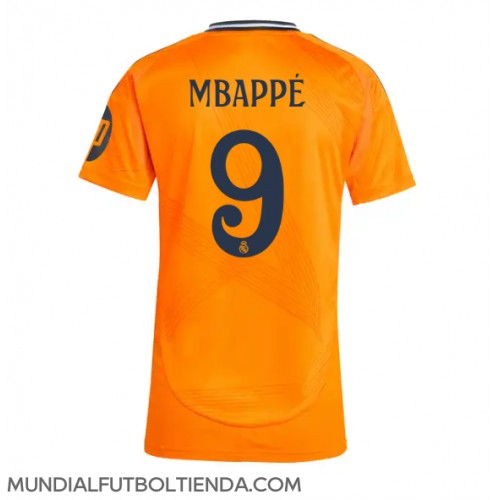 Camiseta Real Madrid Kylian Mbappe #9 Segunda Equipación Replica 2024-25 para mujer mangas cortas